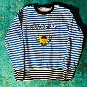 Zara c’est la vie crewneck sweatshirt